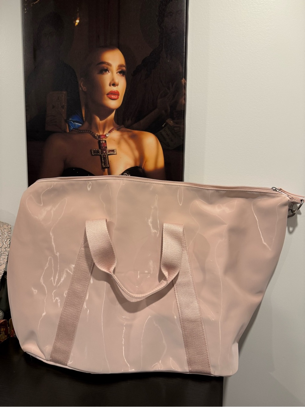 Victoria's Secret Blush Pink Crossbody Duffle Bag - Picture 4 of 5
